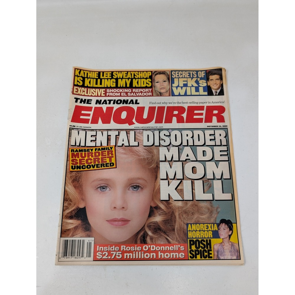 National Enquirer 1999 JK Rowling JFK Jr Victoria Beckham JonBenet‎ Ramsey